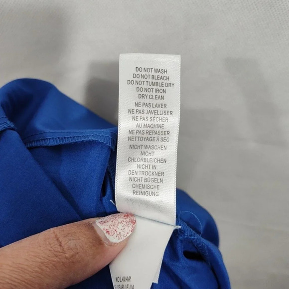 Adrianna Papell Blue Green Floral Fit and Flare Dress Women Size 6 Sleeveless - Picture 8 of 8